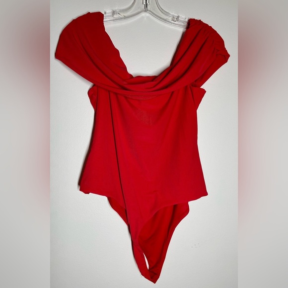 AFRM | Red Off The Shoulder Bodysuit | Ribbed Thong | Women’s XL - Picture 4 of 4